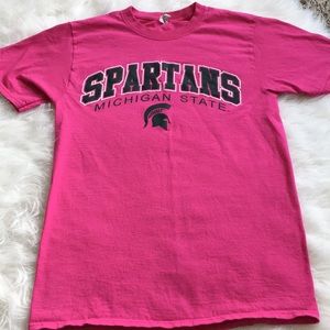 Pink MSU Tee